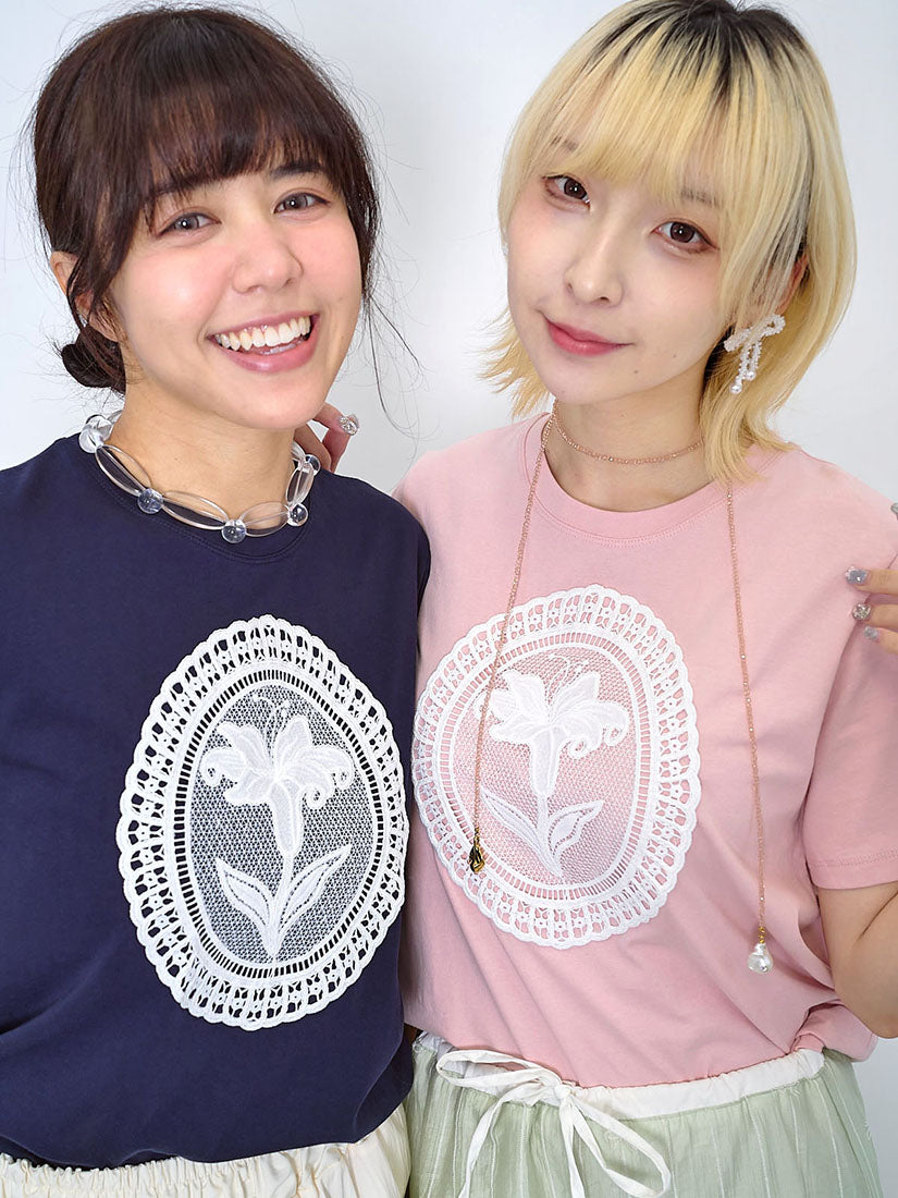 Embroidery Lace Doily Tee (2 Colours)
