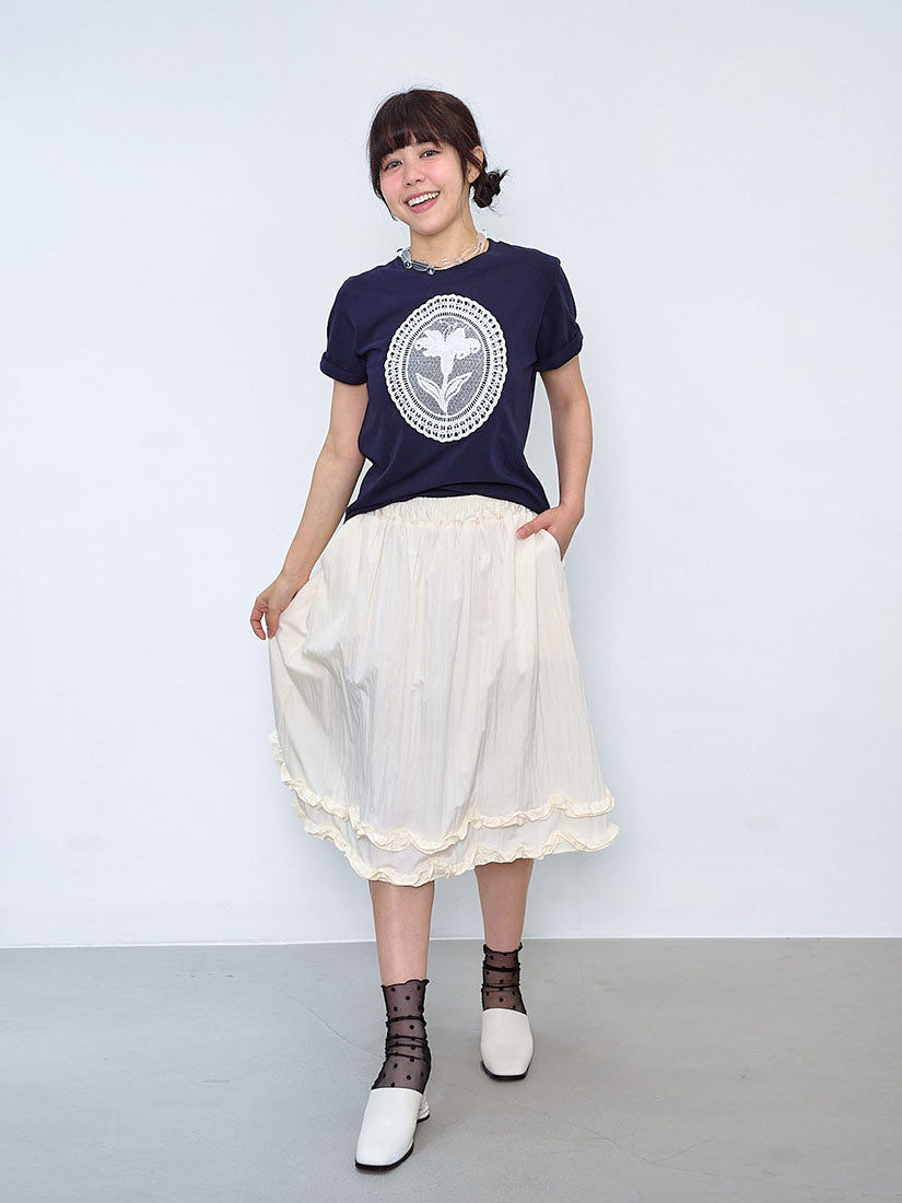 Embroidery Lace Doily Tee (2 Colours)