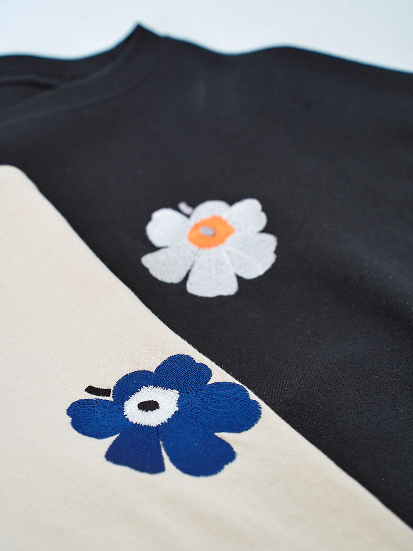 Unikko Flower Embroidered Tee (2 Colours)