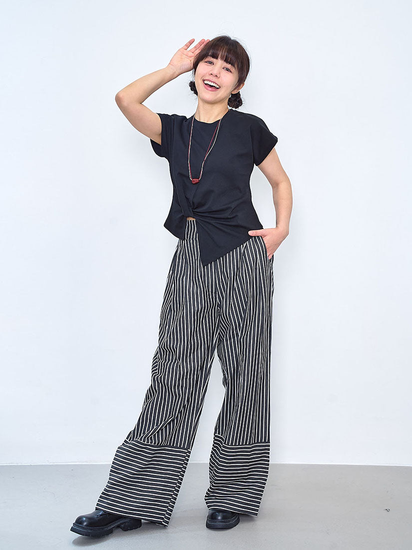Asymmetric Knot Bow Front Tee (2 Colours)