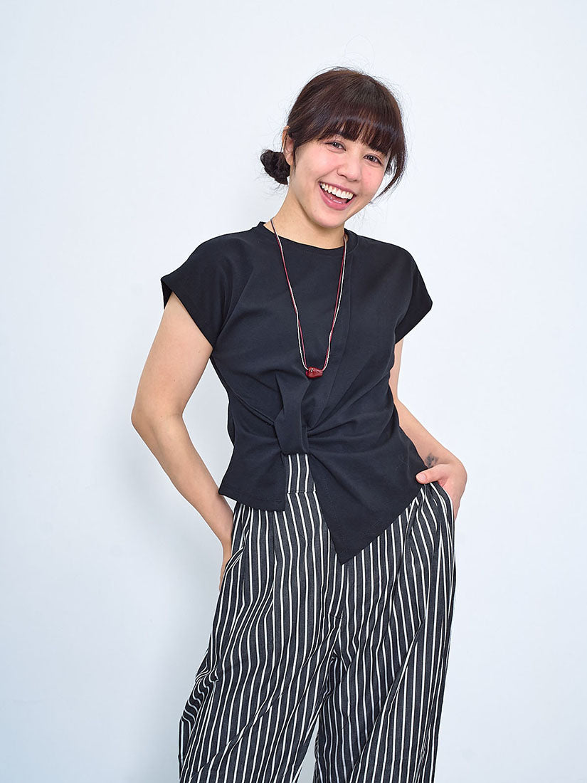 Asymmetric Knot Bow Front Tee (2 Colours)