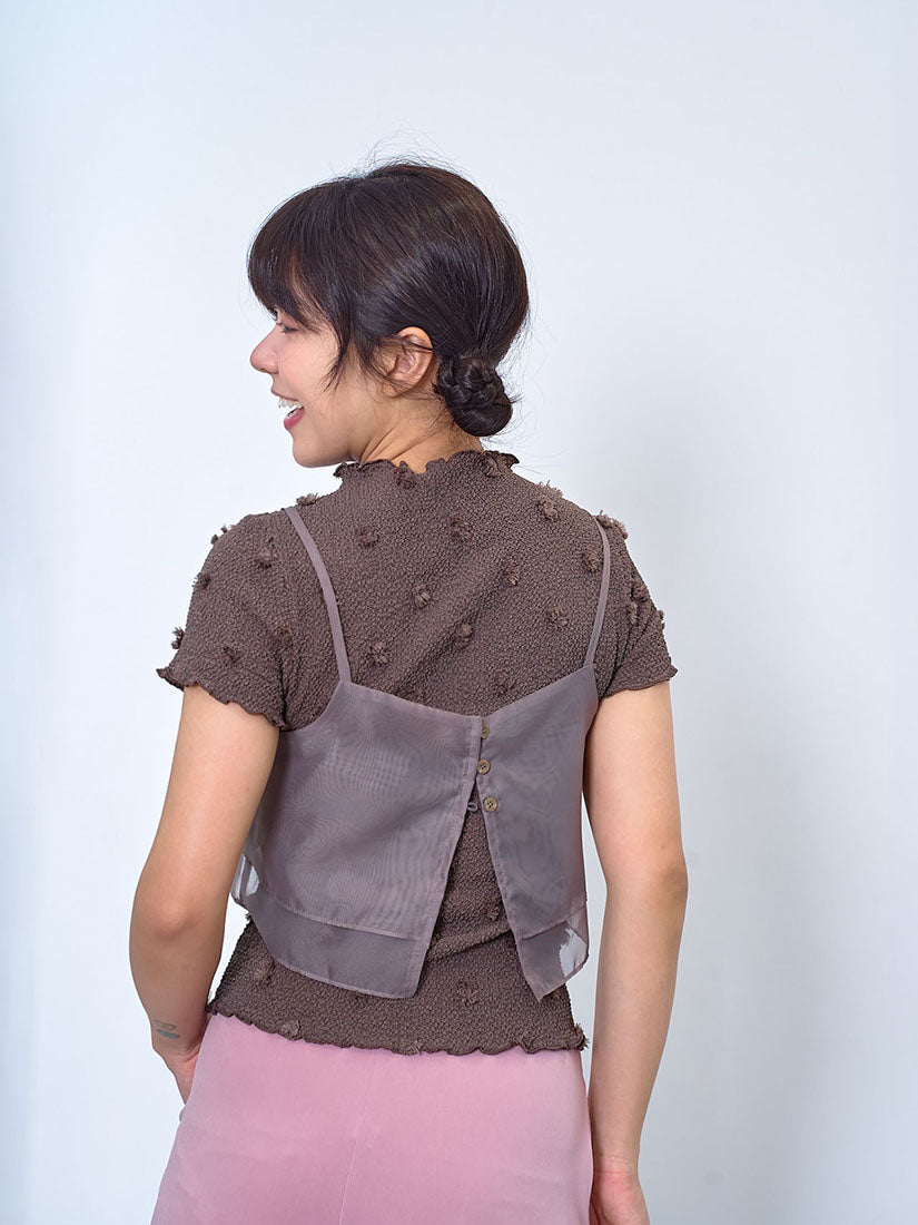 Pom-Pom Waffle Textured Top (3 Colours)