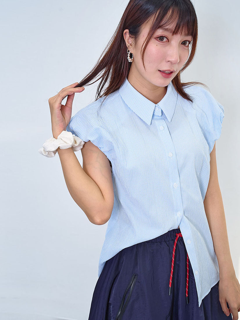 Puff Armhold Gingham Blouse (2 Colours)