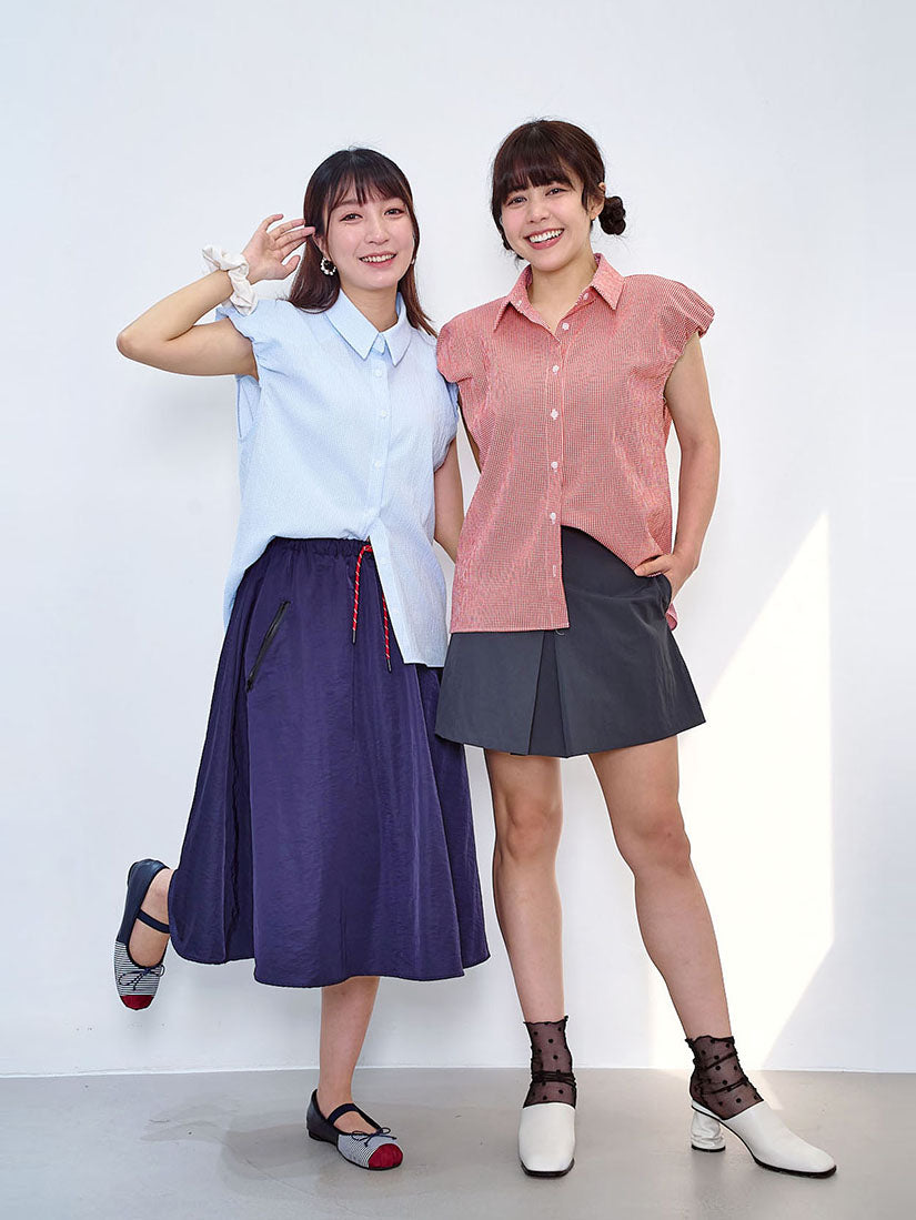 Puff Armhold Gingham Blouse (2 Colours)