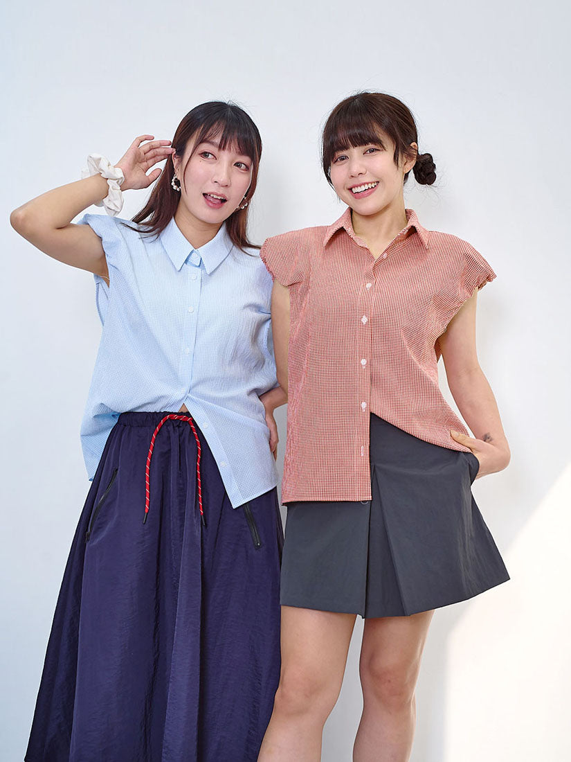Puff Armhold Gingham Blouse (2 Colours)