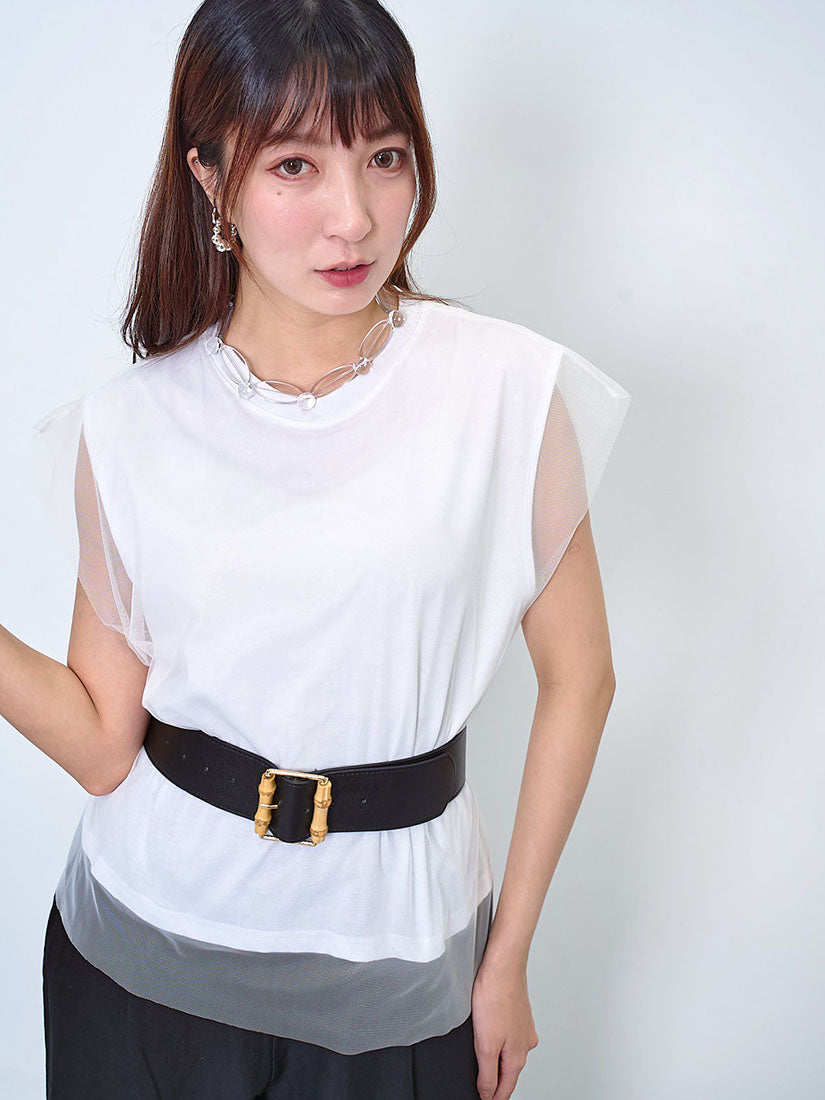 Mesh Cover Up Vest Tee (2 Colours)