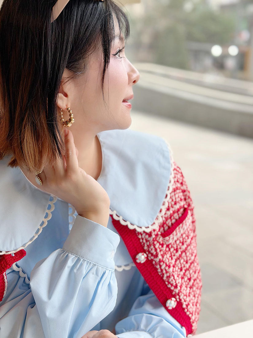 Metallic Ball Hoop Earrings (2 Colours)