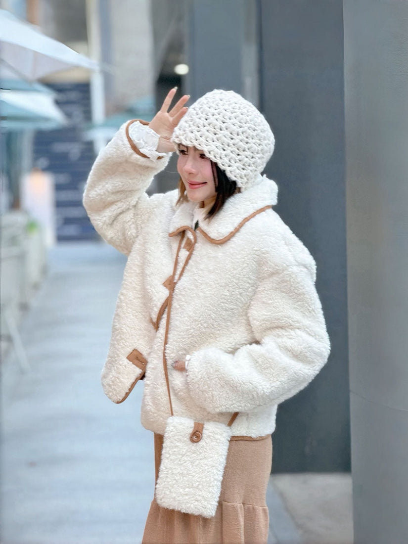 Shearling Jacket with Mini bag