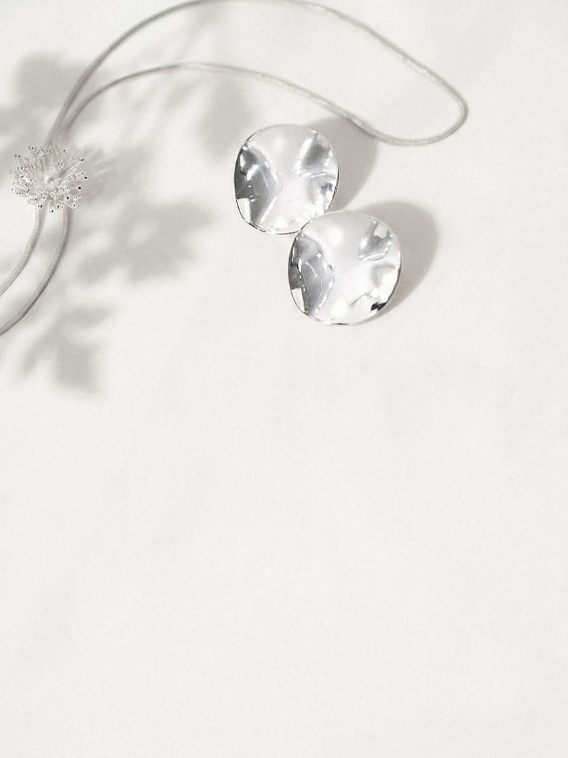 Vintage Silver Disc Earrings