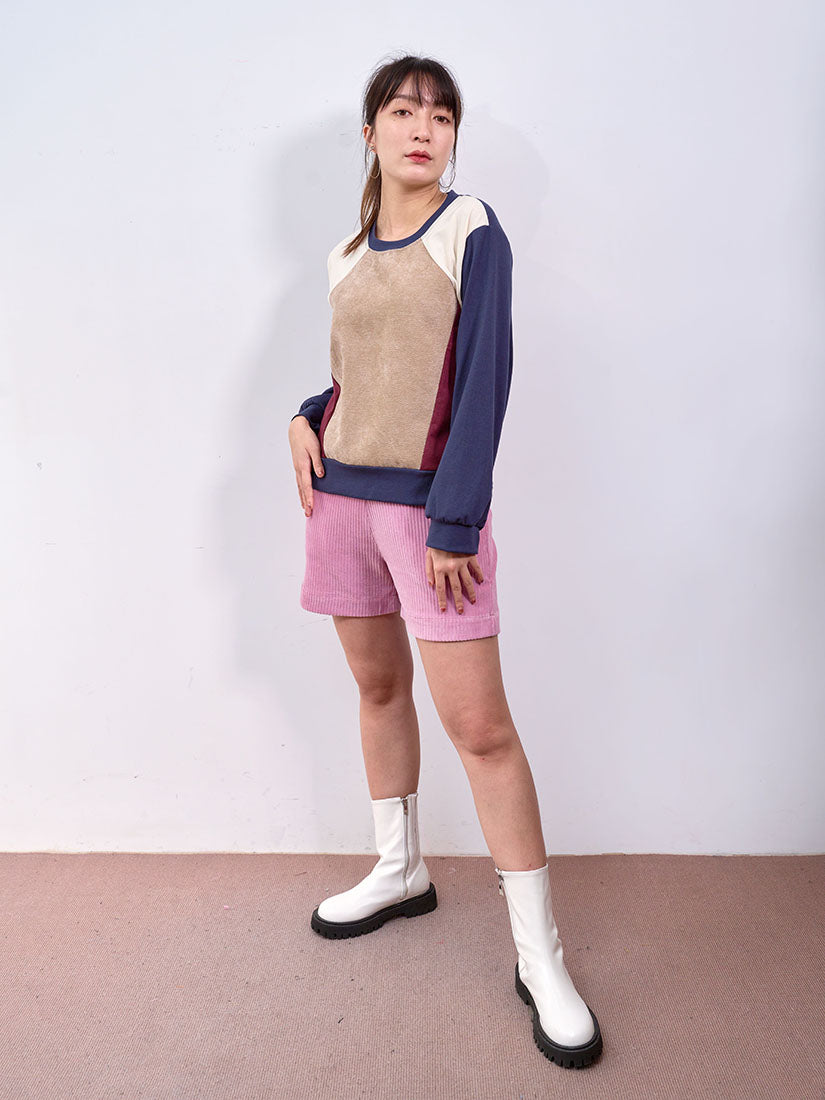 Drawstring Waist Corduroy Short