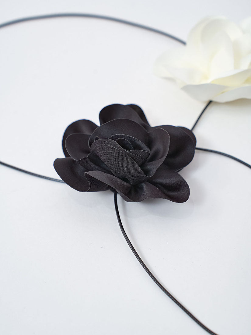 3D Rose Cord Necklace (2 Colours)