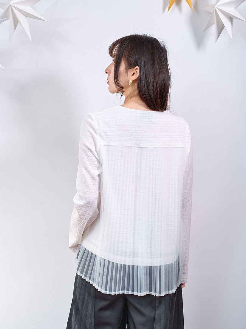Pleated Mesh Back Top (2 Colours)
