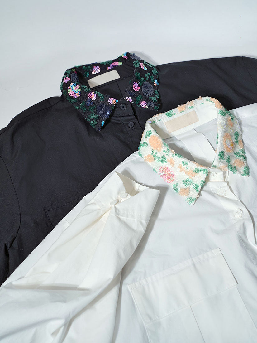 Sequins Collar Shirt (2 Colours)