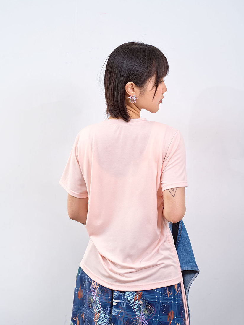 Drawstring Side Tee (4 Colours)