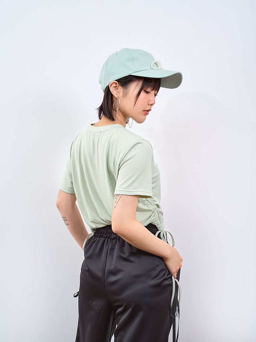 Drawstring Side Tee (4 Colours)