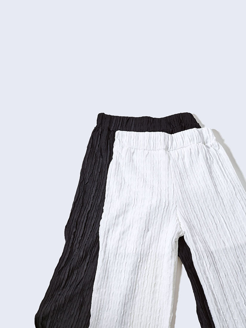 Mini Ruffle Textured Pants