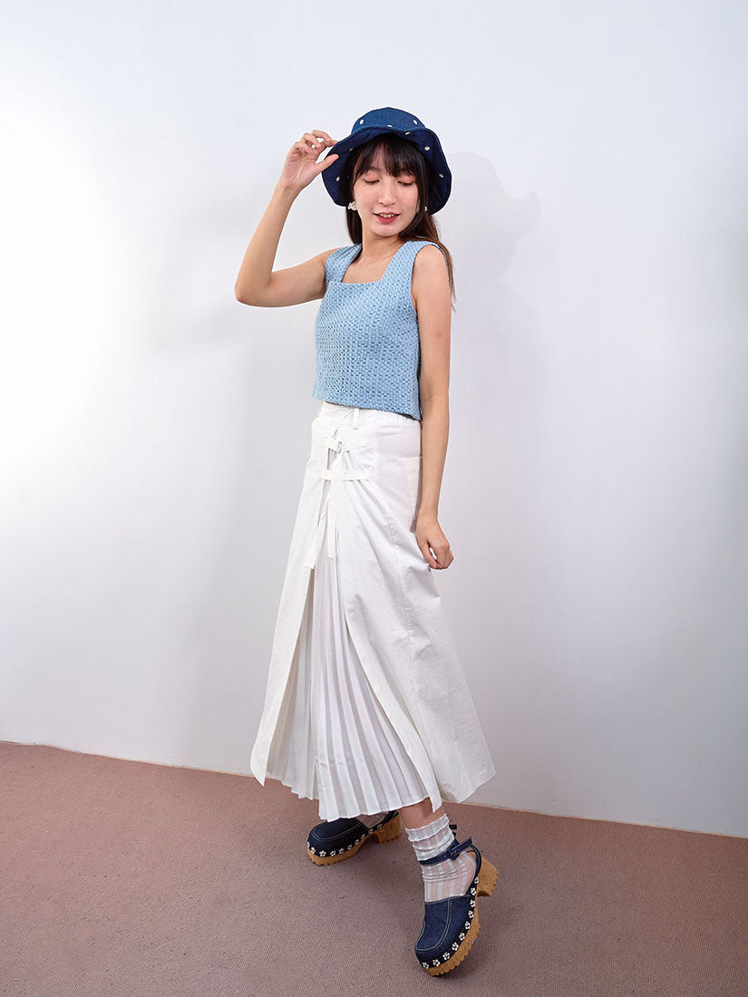 Pleated Underlayed Skirt (2 Colours)