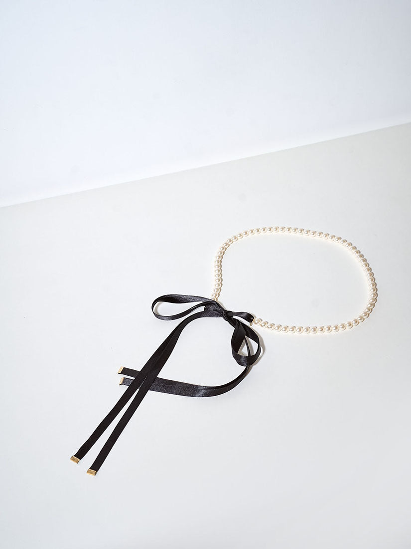 Pearl Ribbon Waist Chain