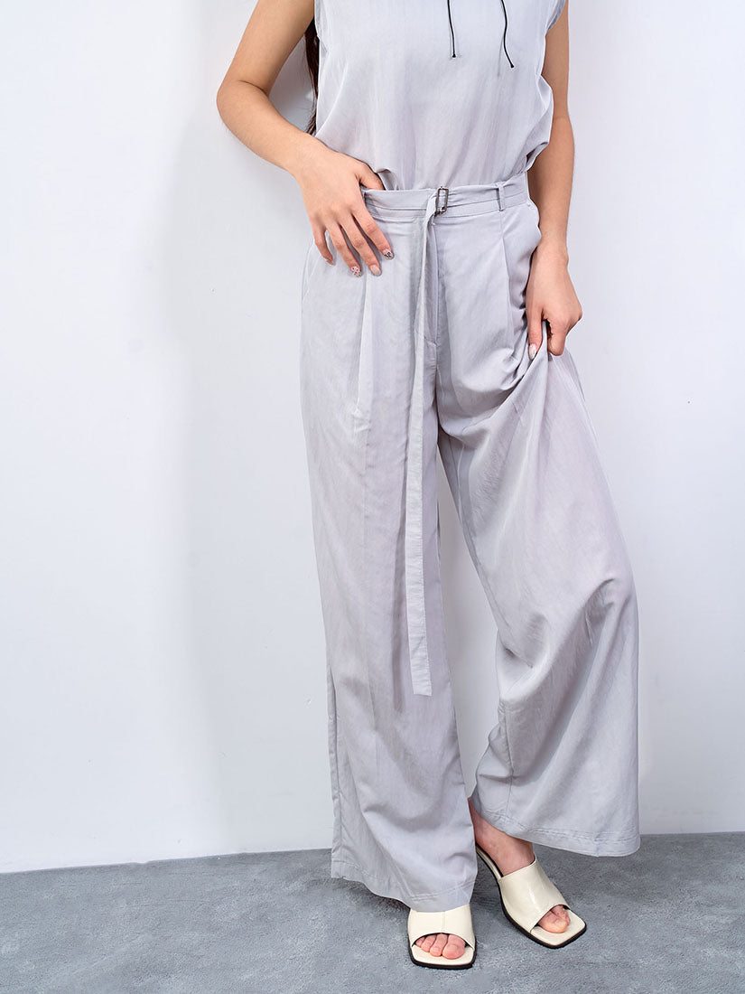 Belted Pleated Pants