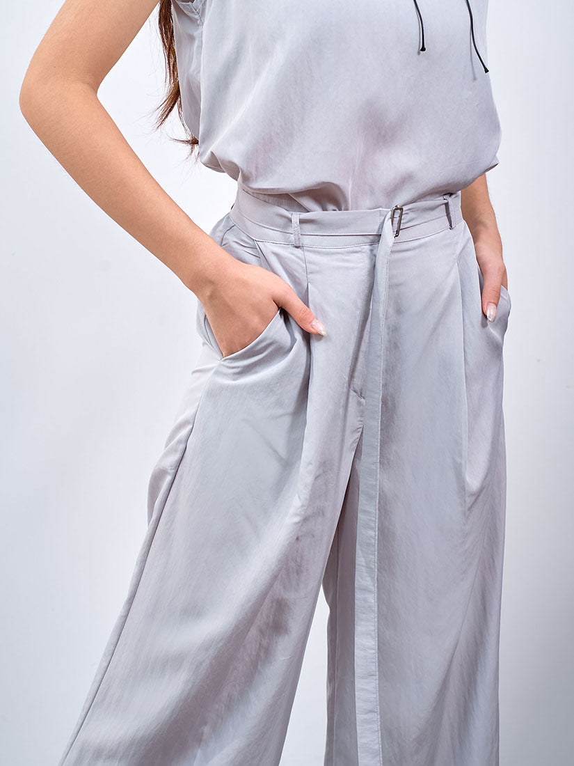 Belted Pleated Pants