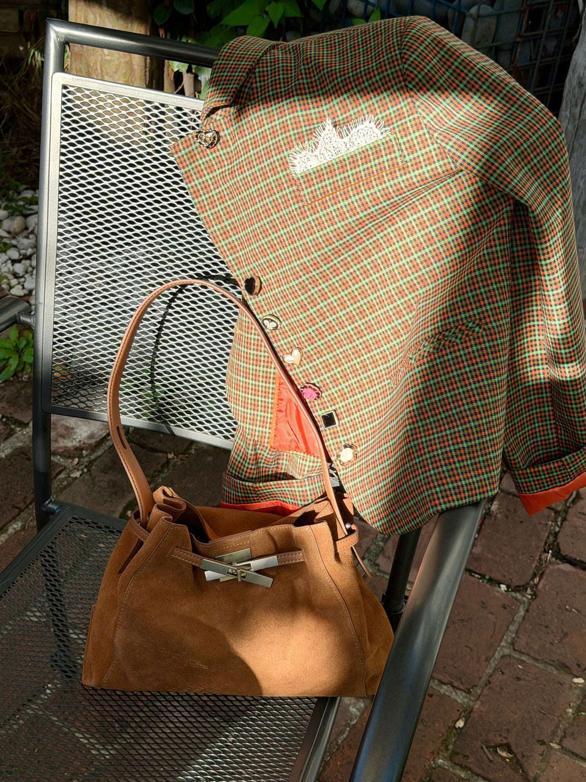 Buckle Strap Detail Suede Shoulder Bag (4 Colours)