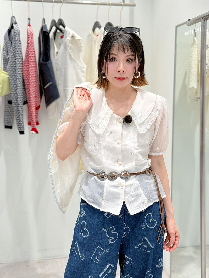 Antique Metallic Badge Suede String Belt (2 Colours)