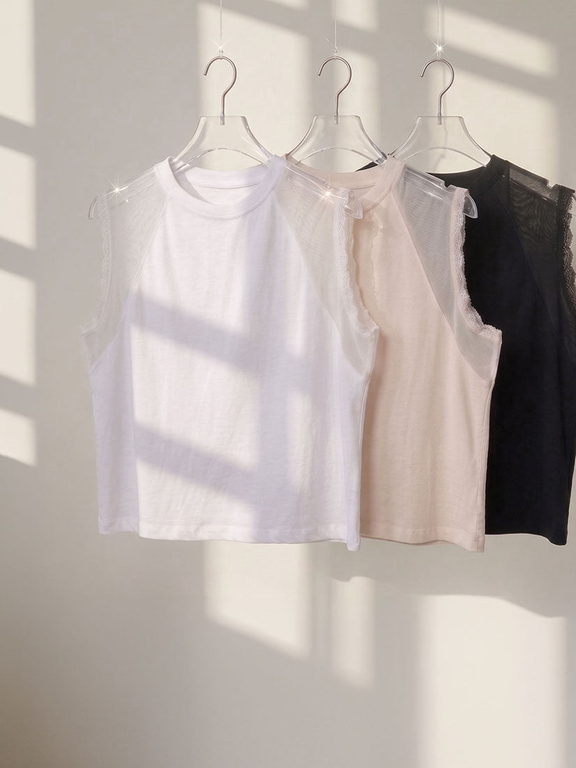 Mesh Shoulder Trim Vest (3 Colours)