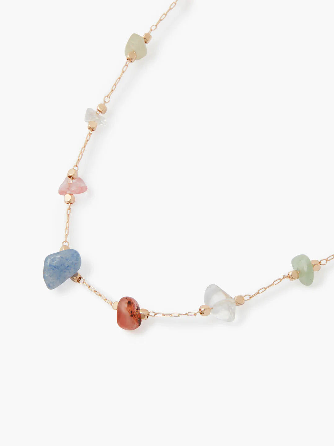 Necklace In Natural Stones Of Adventure Amethyst And Red Agate