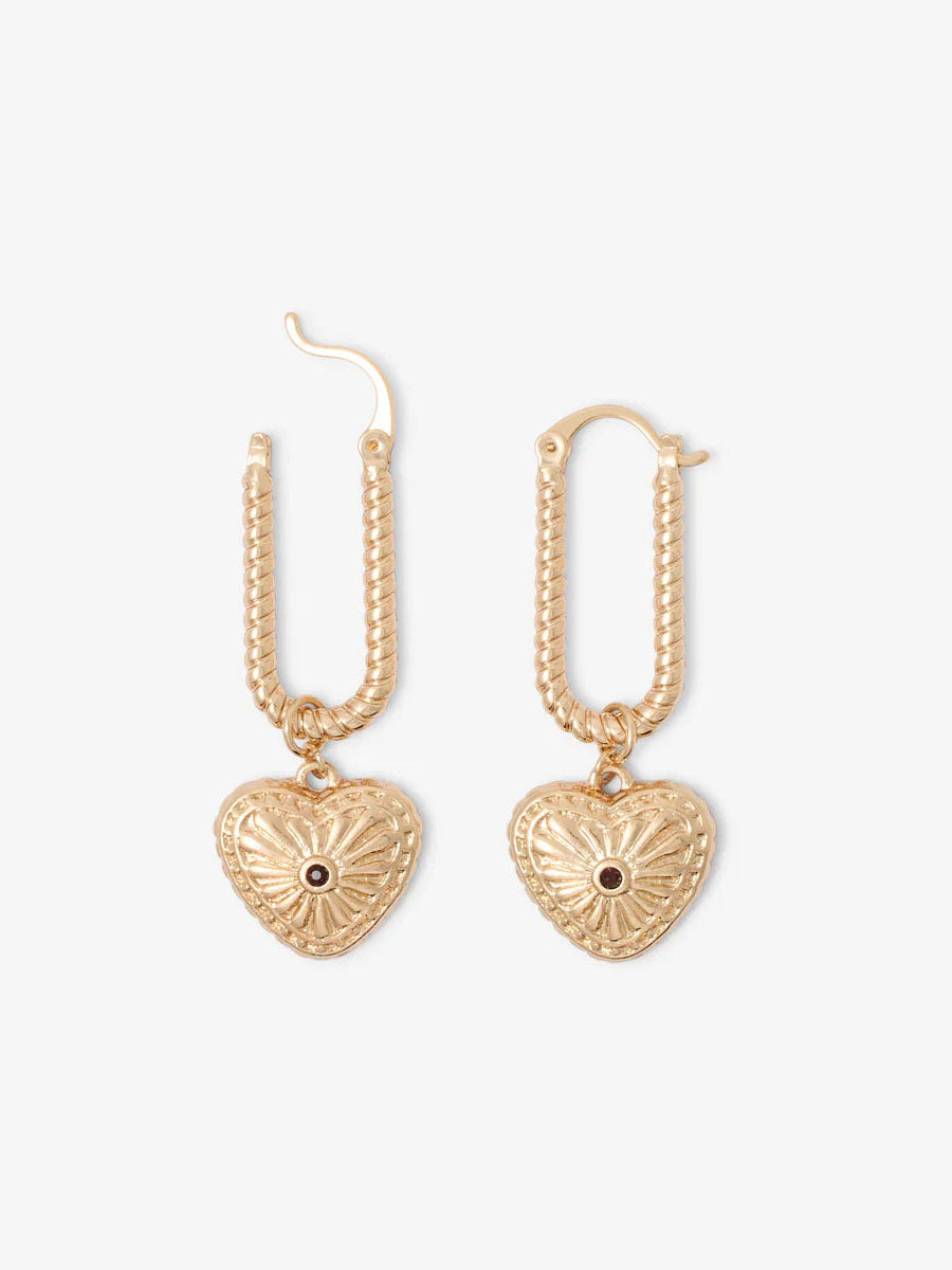Twisted Earrings And Chiseled Heart