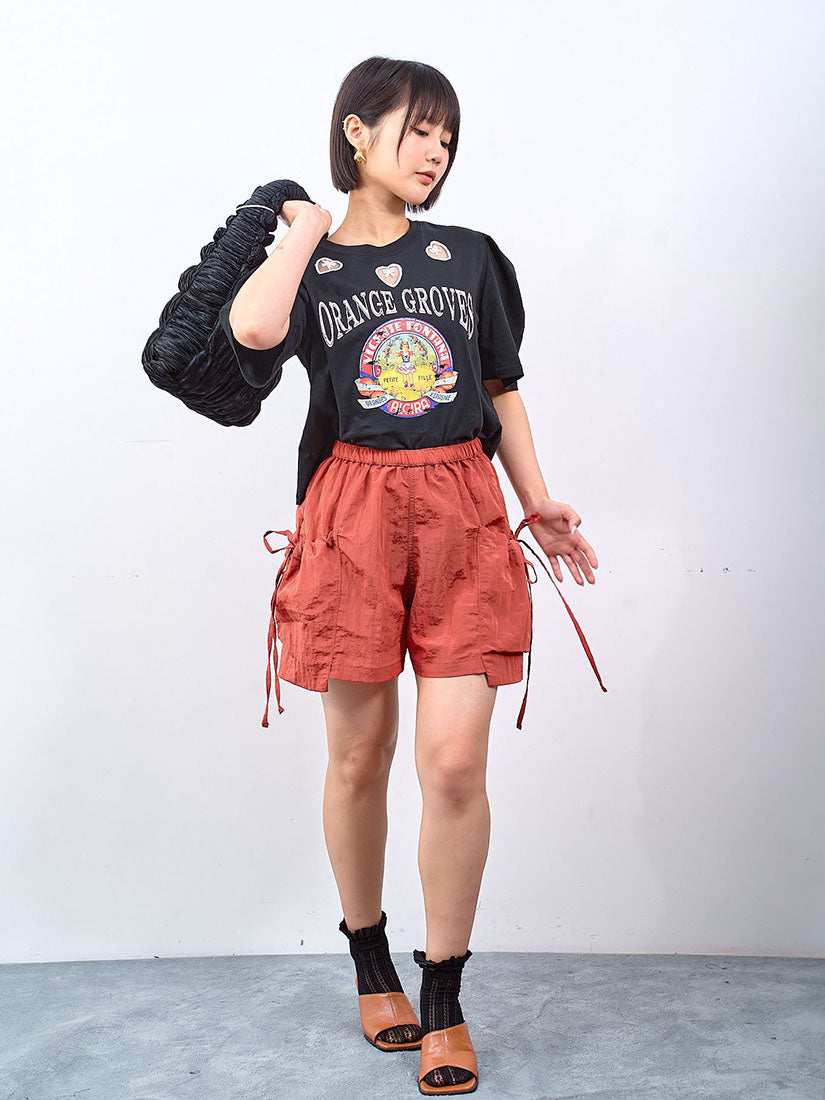 Drawstring Oversized Pocket Shorts