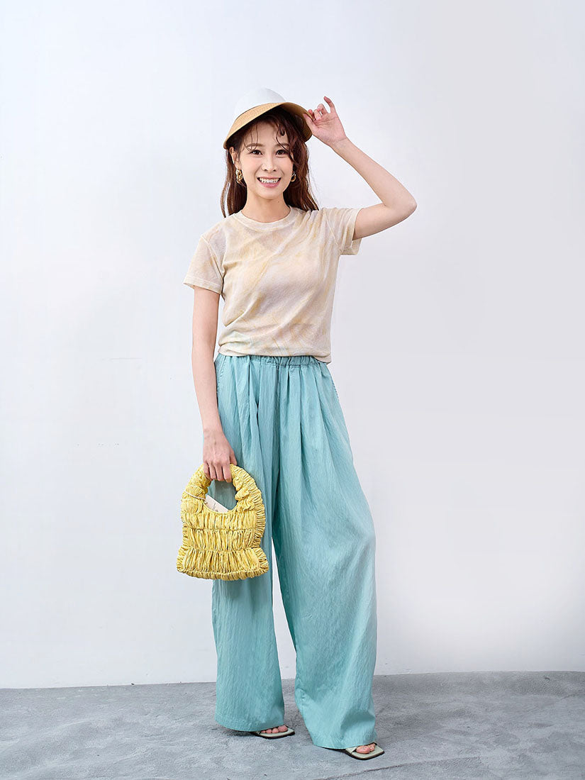 Crinkle Wide Leg Pants