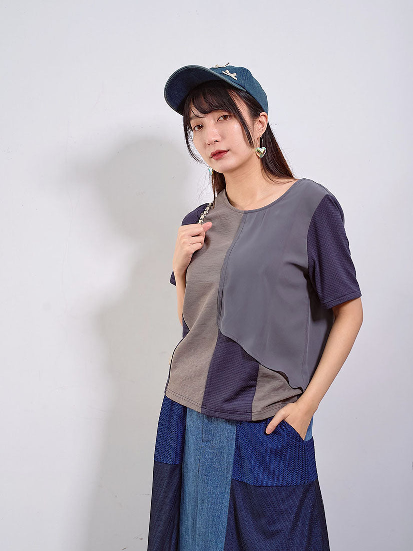 Chiffon Layered Patched Top (2 Colours)
