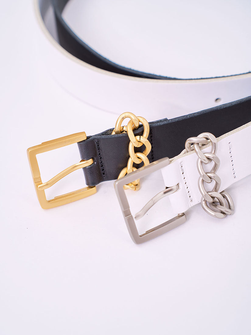 Chain Loop Leather Belt (2 Colours)