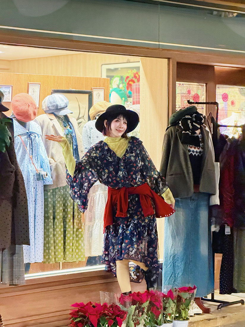 Pirate and Heart Printed Ruffle Dress (2 Colours)