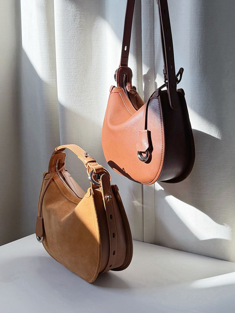 2 ways Saddle Crescent Shoulder Bag (2 Colours)