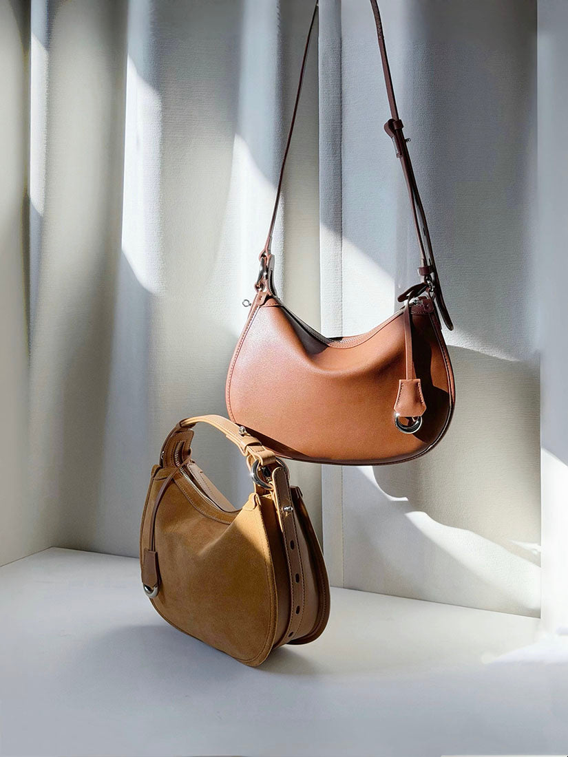 2 ways Saddle Crescent Shoulder Bag (2 Colours)