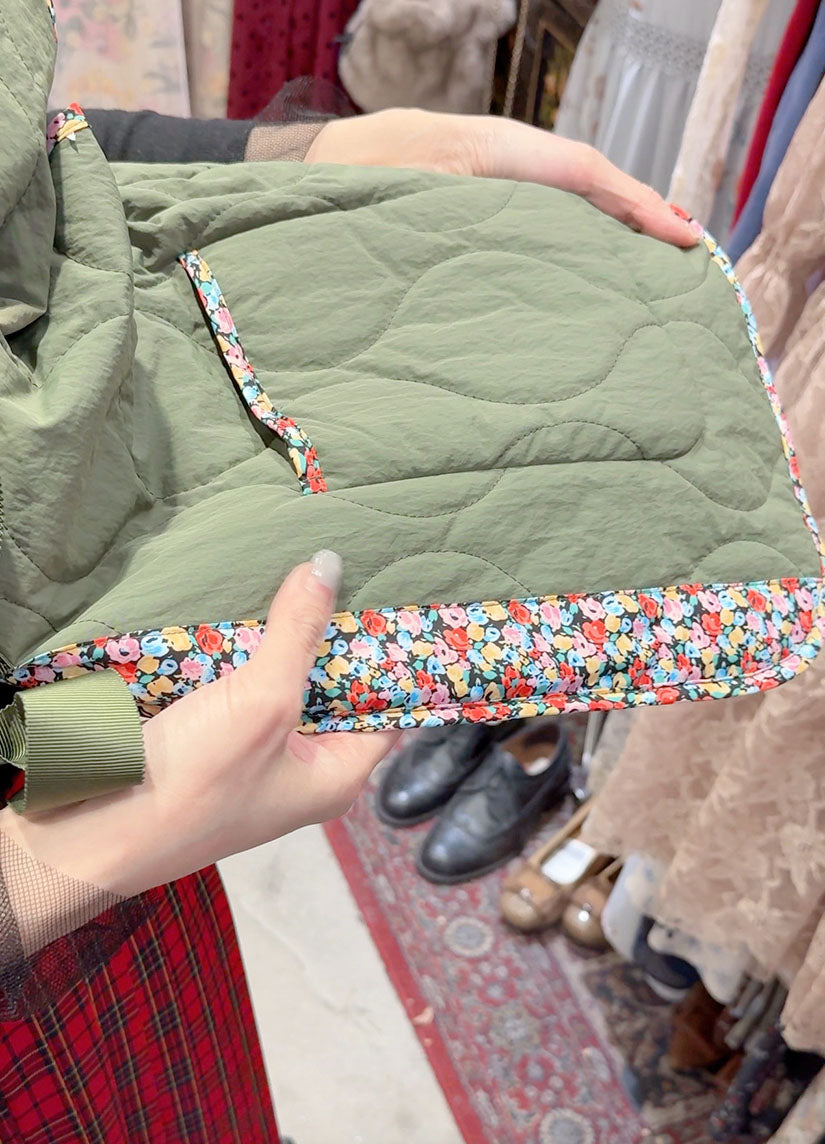 Ribbon quilted vest (2 Colours)