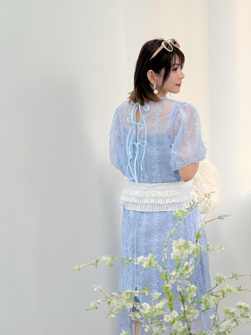 Sheer 3D Floral Dress (2 Colours)