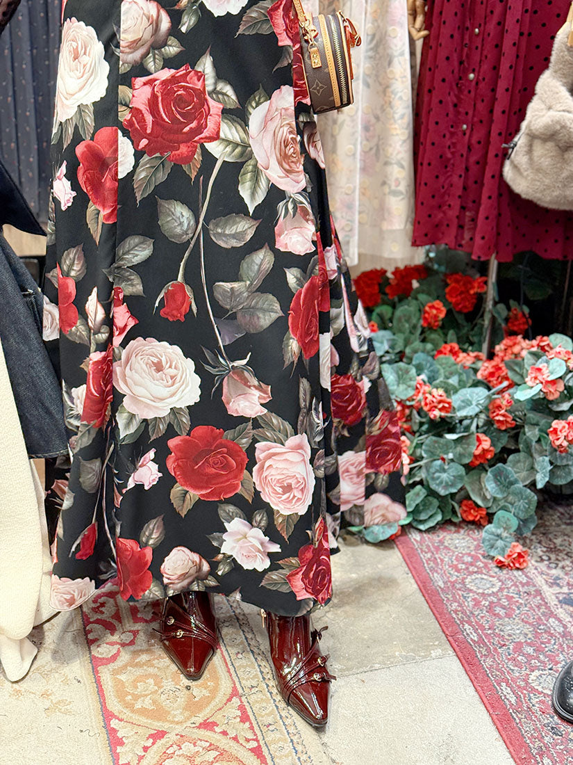 Vintage Rose Printed Slip Dress