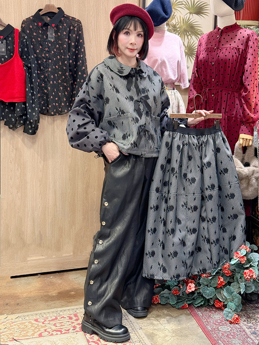 Embroidery Floral Pattern Skirt