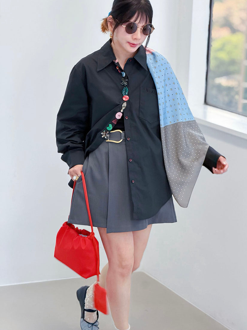 Leather Drawstring Shoulder Bag (4 Colours)