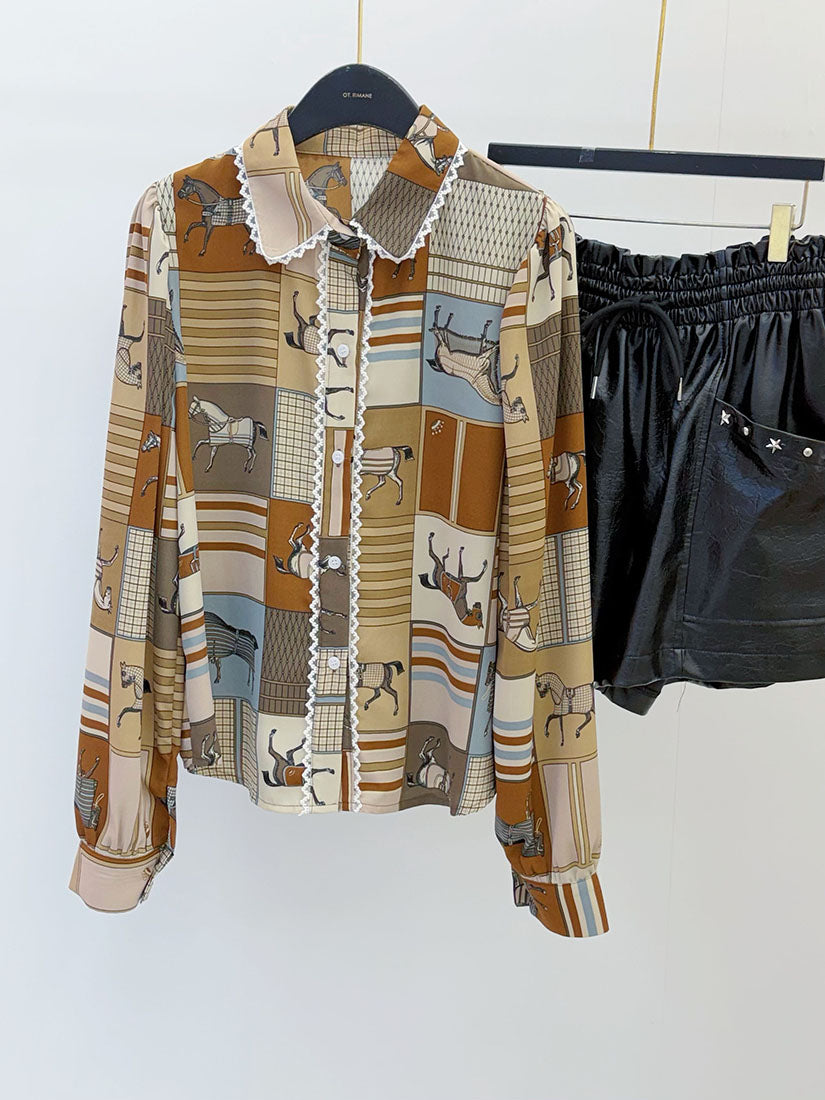 Star Studs Faux Leather Shorts