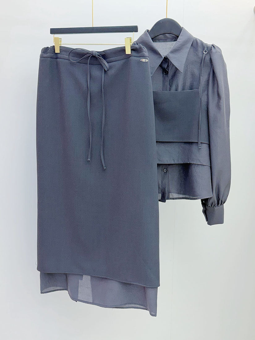Layered Straight Skirt