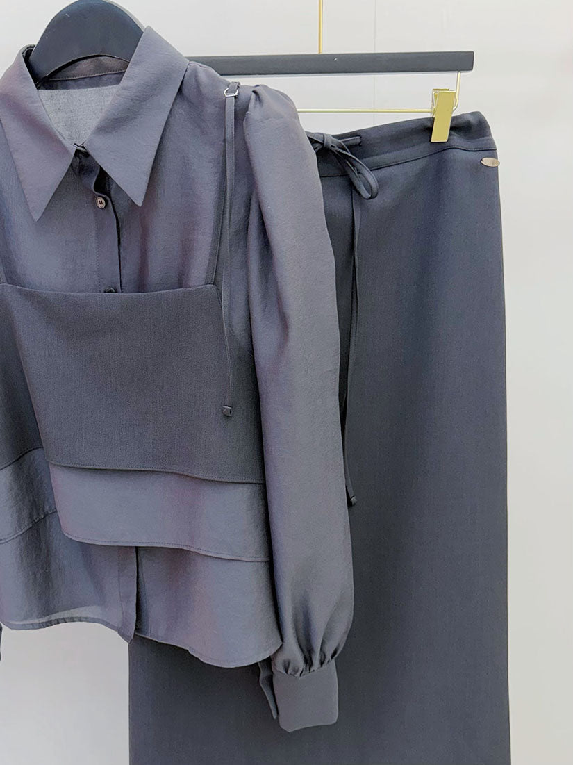 Layered Straight Skirt