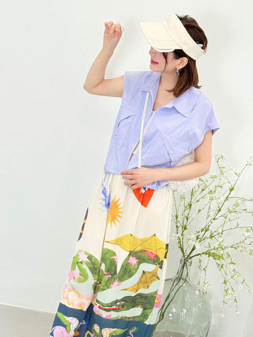 Fanciful Animal Printed Skirt