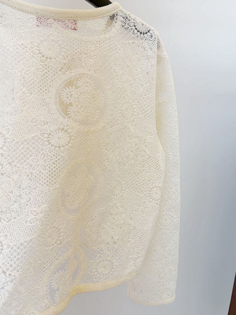 Embroidered Sequin Lace Cardigan