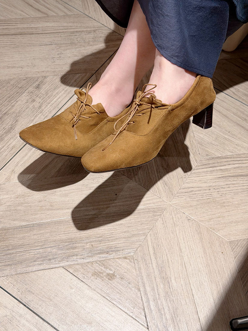 Square Toe Oxford Loafers Pumps (3 Colours)