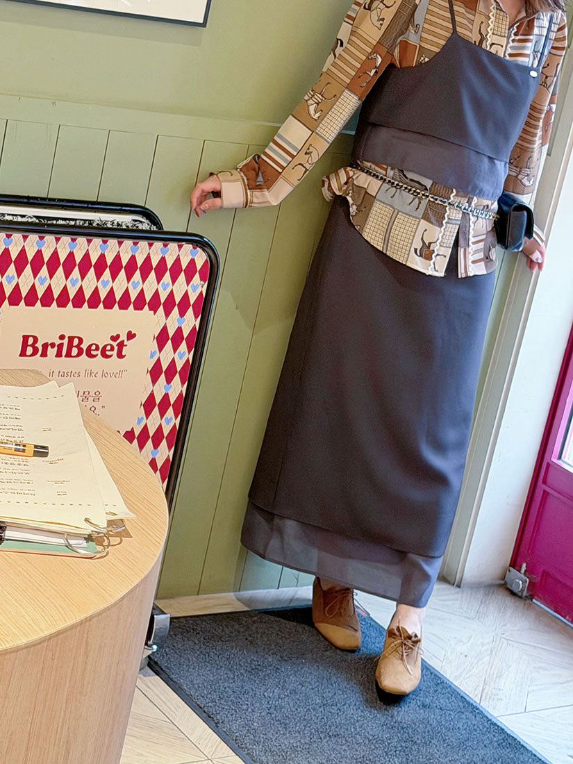 Layered Straight Skirt