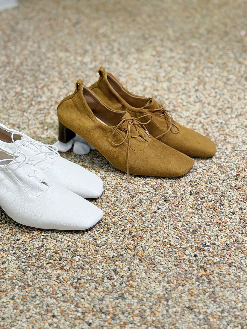 Square Toe Oxford Loafers Pumps (3 Colours)