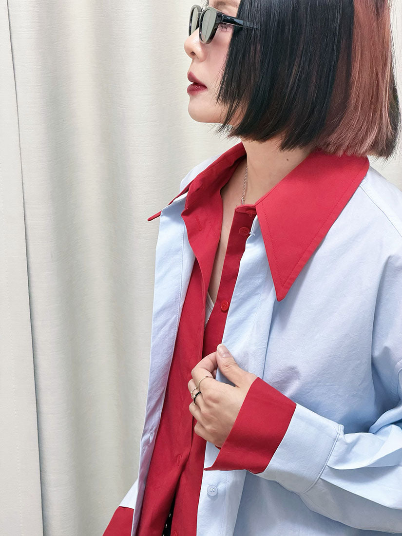 Faux 2 Pieces Shirt (2 Colours)